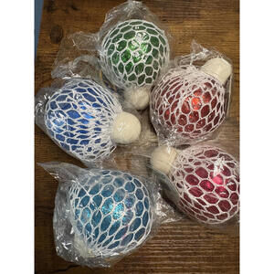 Sensory Toys : Glitter Light Up Squish Mesh Ball Sensory Toy